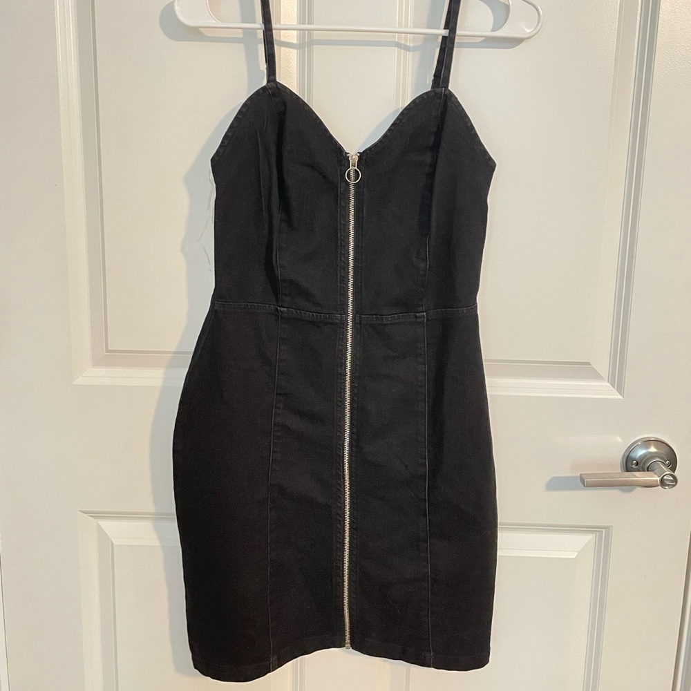 Black jean dress